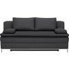BOXSPRING KANAPÉ textil antracit  - króm/antracit, Design, textil/fém (200/93/107cm) - Novel