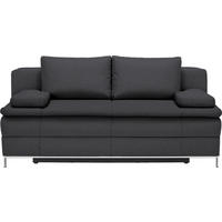 BOXSPRING KANAPÉ textil antracit  - króm/antracit, Design, textil/fém (200/93/107cm) - Novel