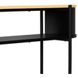 KONSOLENTISCH Naturfarben, Schwarz  - Schwarz/Naturfarben, Trend, Holzwerkstoff/Metall (100/39/76cm) - Xora