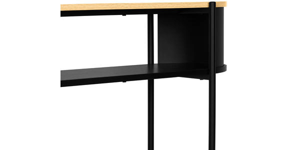 KONSOLENTISCH Naturfarben, Schwarz  - Schwarz/Naturfarben, Trend, Holzwerkstoff/Metall (100/39/76cm) - Xora