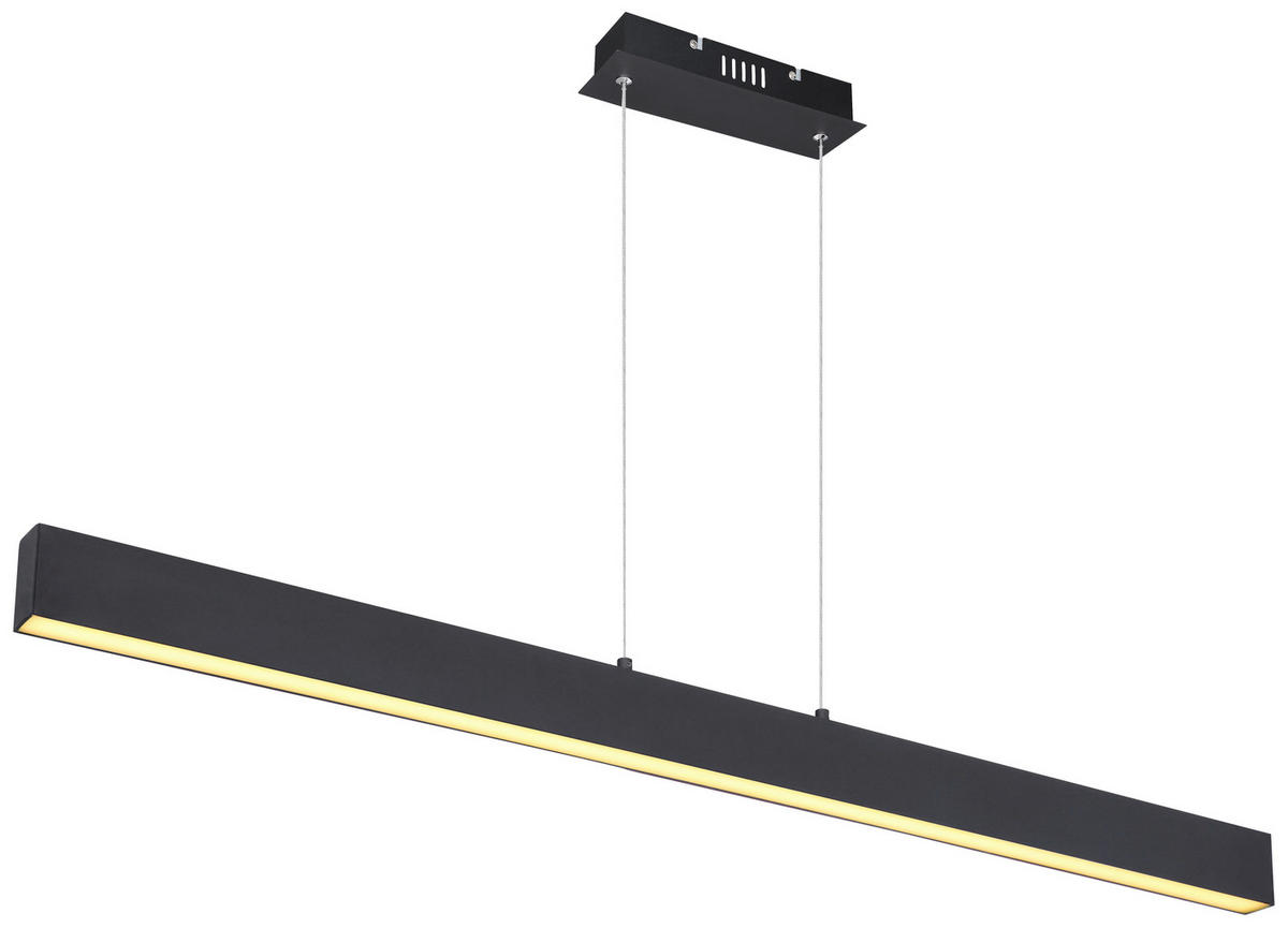 LED-HÄNGELEUCHTE 121/8/120 cm    - Weiss/Opal, Design, Kunststoff/Metall (121/8/120cm) - Globo