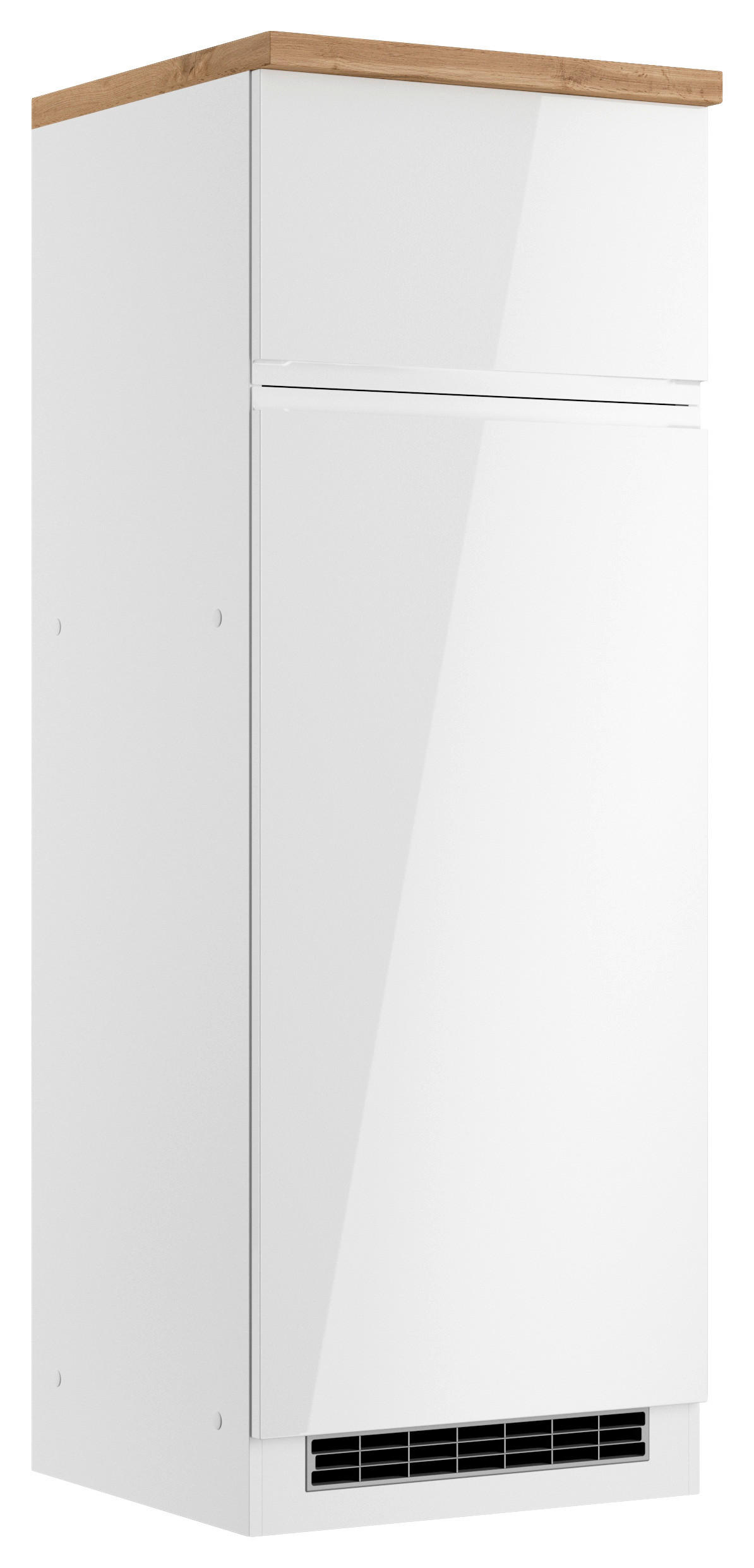 SKÅP FÖR VITVAROR 60/166/60 cm  i vit, ek Wotan, vit högglans  - vit/ek Wotan, Lifestyle, trämaterial (60/166/60cm) - Held