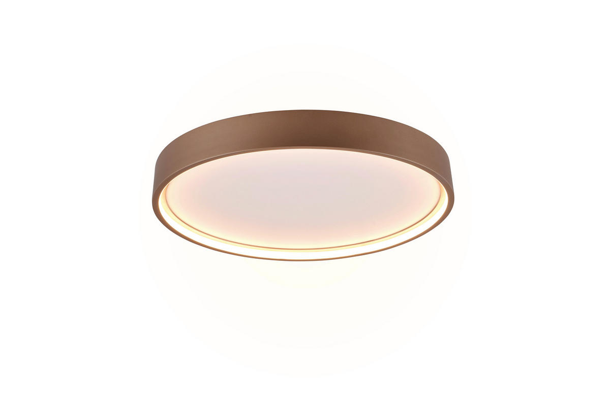 LED-DECKENLEUCHTE Doha 45/5,5 cm   - Braun, MODERN, Metall (45/5,5cm) - Trio Leuchten