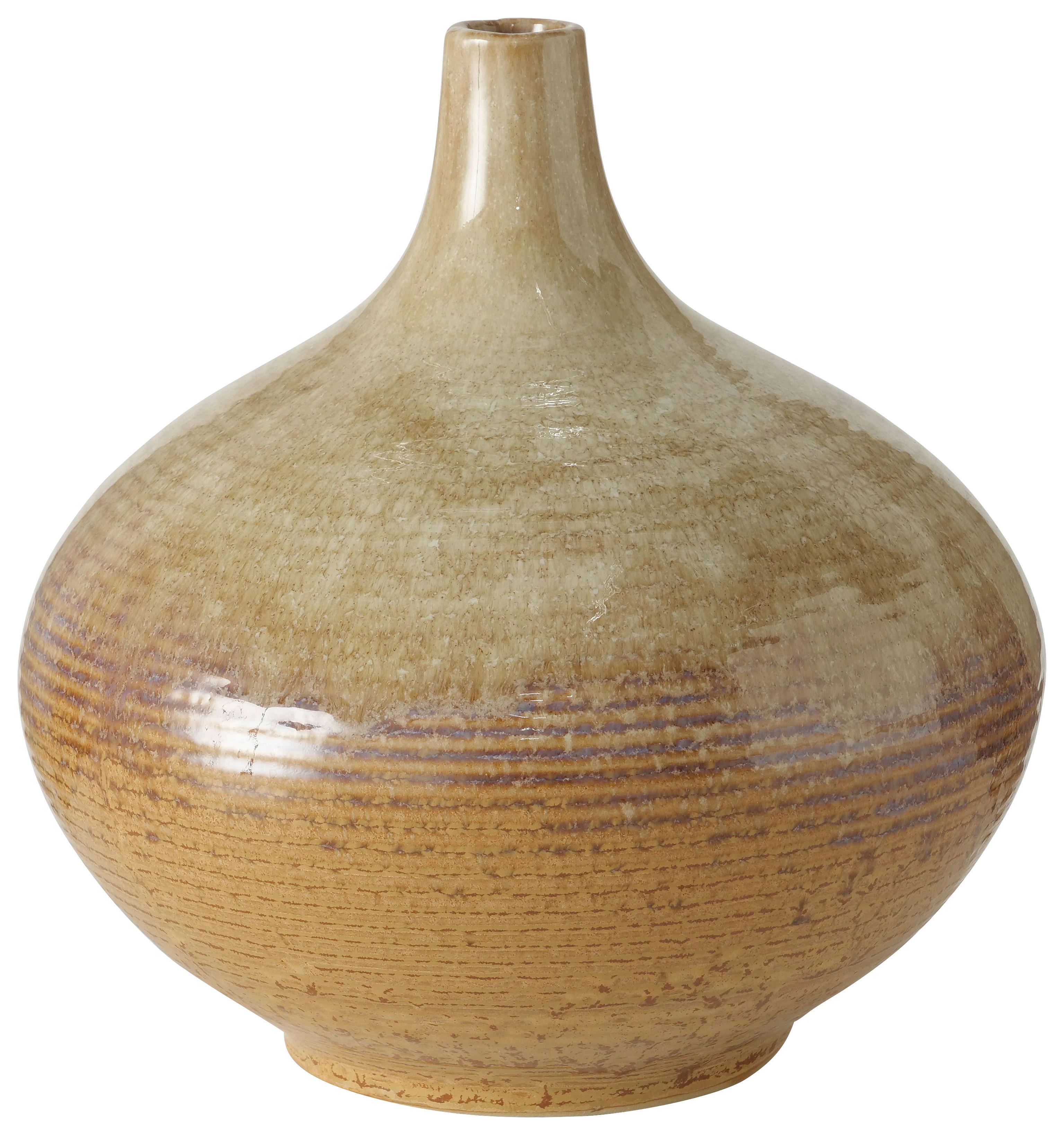 VASE 21 cm  - Hellbraun, Natur, Keramik (20/21cm)