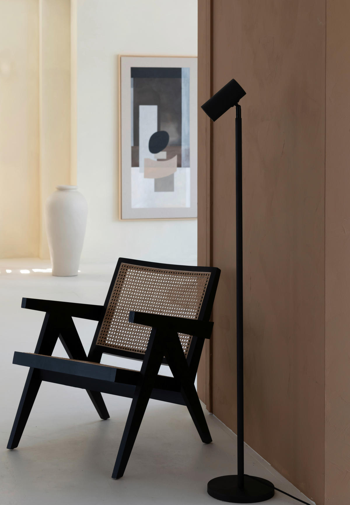 STEHLEUCHTE 25/25/141 cm    - Schwarz, Basics, Naturmaterialien (25/25/141cm) - Good & Mojo