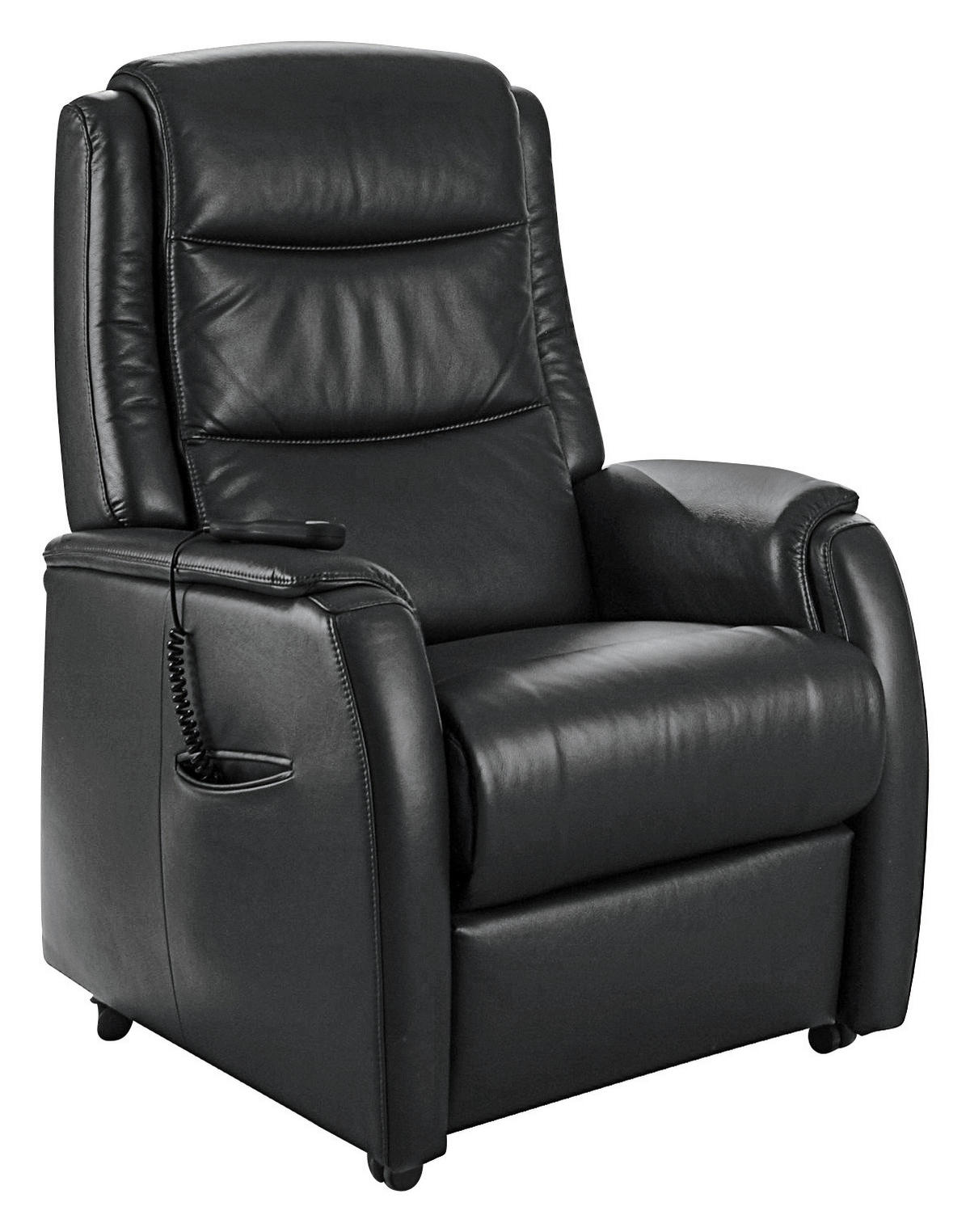 FERNSEHSESSEL in Dunkelbraun  - Dunkelbraun/Schwarz, KONVENTIONELL, Leder/Kunststoff (72/109/82cm) - Valdera