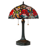 BORDSLAMPA Elstead Larissa 40.6/58.4/40.6 cm   - bronsfärgad, Klassisk, metall/glas (40.6/58.4/40.6cm) - Elstead Lighting