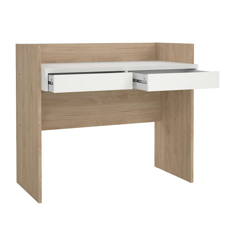 SKRIVBORD  i vit, Sonoma ek  - vit/Sonoma ek, Design, trämaterial (102,1/88,9/55,6cm) - Best Price
