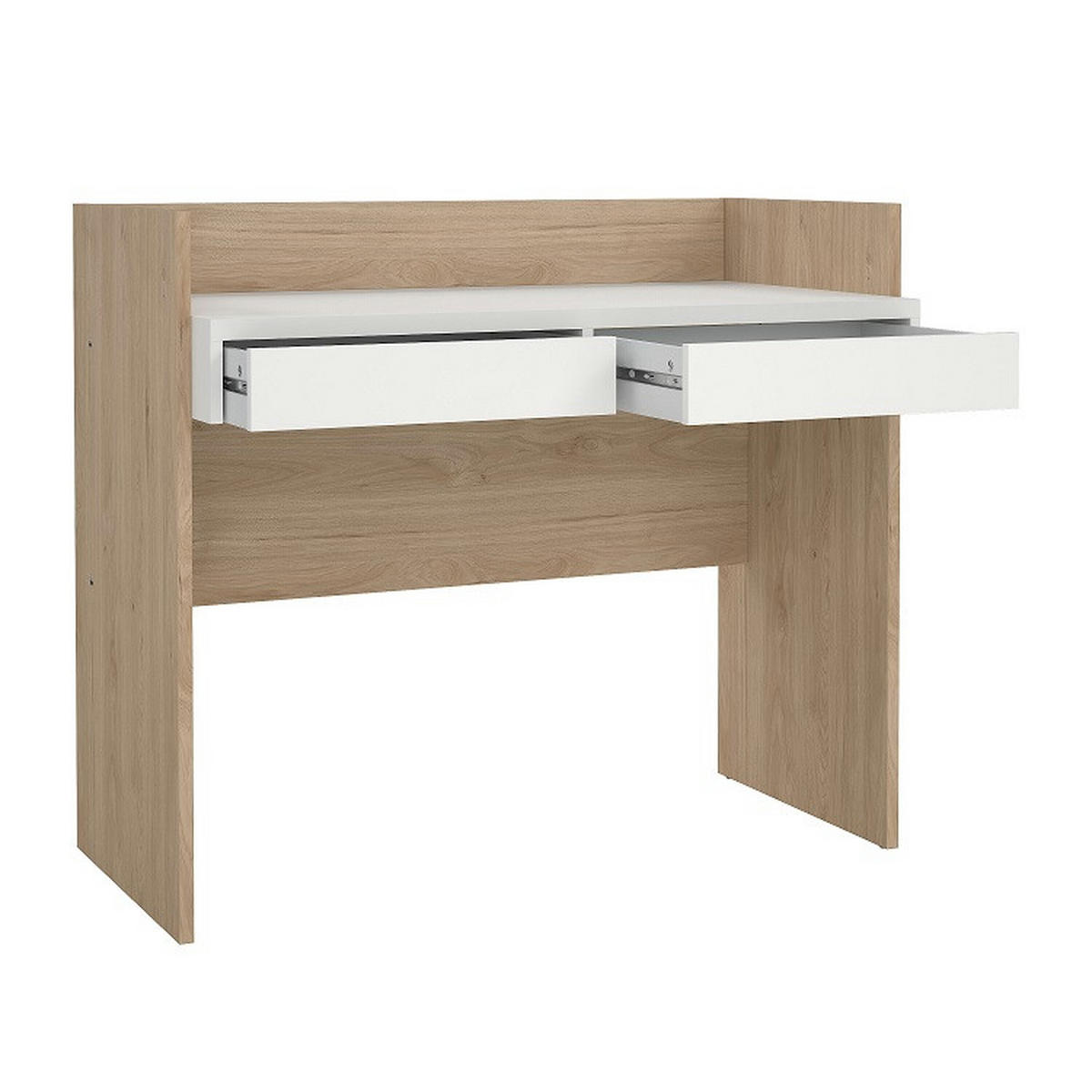 SKRIVBORD  i vit, Sonoma ek  - vit/Sonoma ek, Design, trämaterial (102,1/88,9/55,6cm) - Best Price