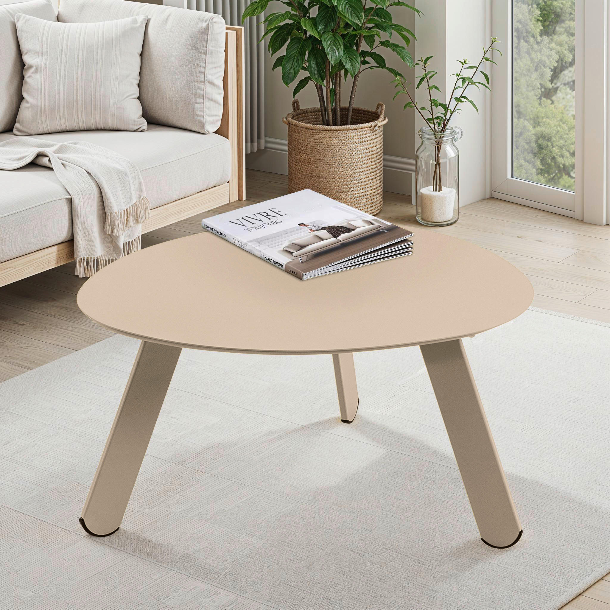ZAHRADNÍ STOLEK, kov, 55/46/28 cm - šedohnědá, Moderní, kov (55/46/28cm) - Ambia Garden