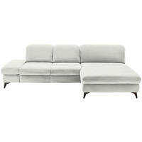 ECKSOFA  in Chenille Naturfarben  288/198 cm  - Schwarz/Naturfarben, Design, Textil/Metall (288/198cm) - Beldomo Style