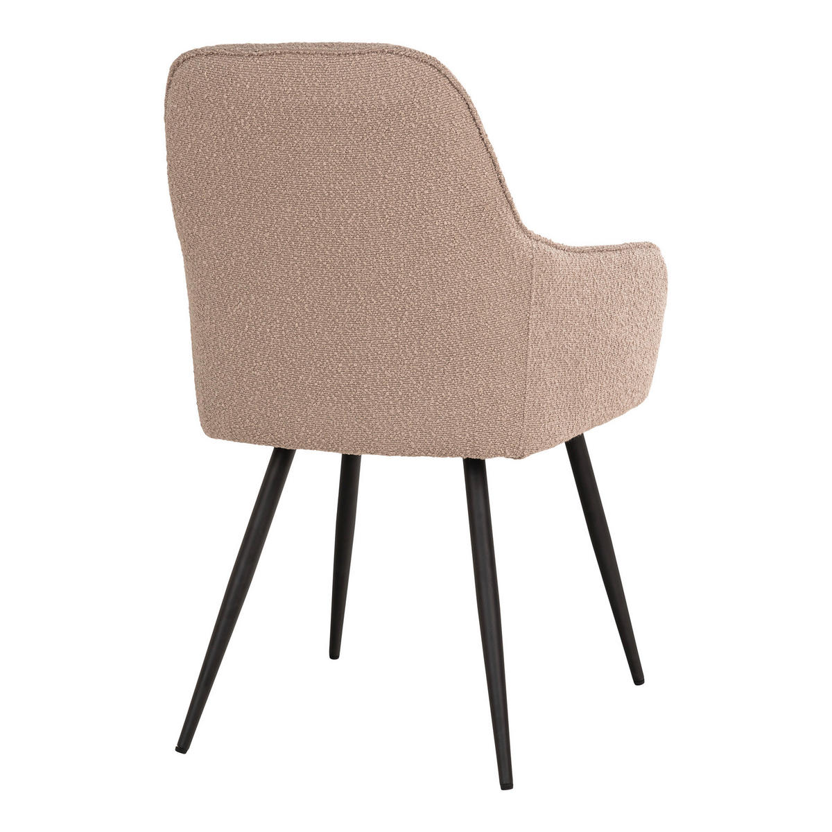 STOL MED ARMSTÖD SET 2 styck bouclé  - beige/svart, Modern, metall/textil (57/87/65cm) - MID.YOU