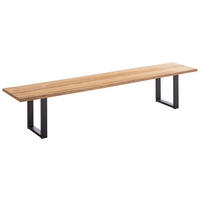 GARTENBANK 240/46/45 cm Teakholz   - Anthrazit/Teakfarben, Design, Holz/Metall (240/46/45cm)