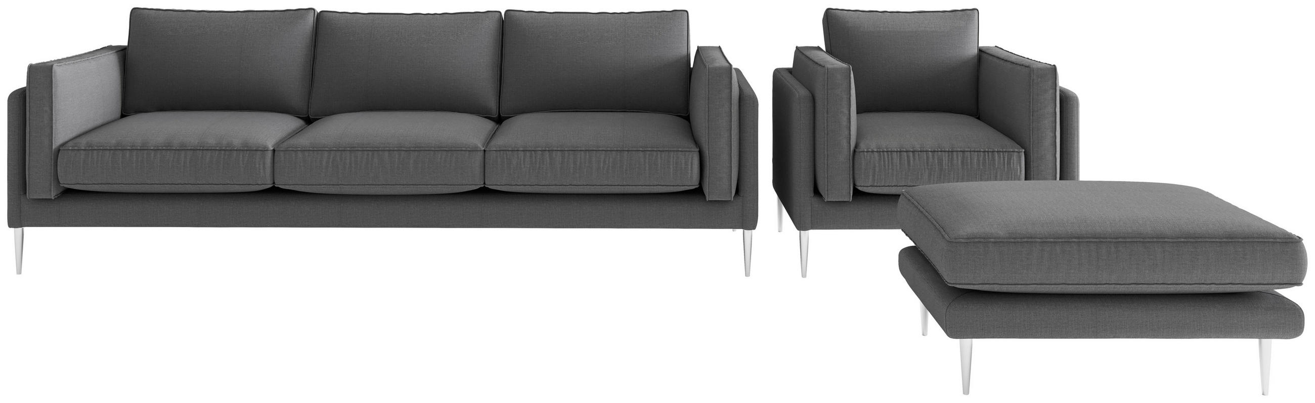 Livetastic SEDACIA ZOSTAVA, textil, antracitová