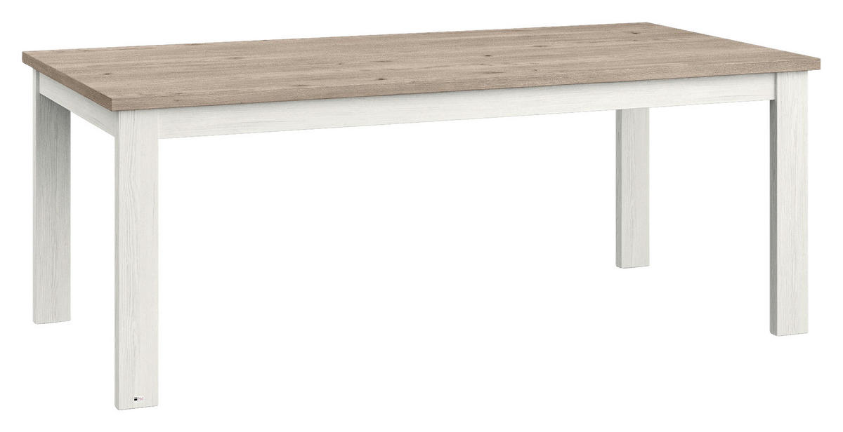 ESSTISCH rechteckig Weiß, Eichefarben  - Eichefarben/Weiß, Design, Holzwerkstoff (200/100/76cm) - SetOne by Musterring