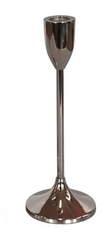 KERZENHALTER - Chromfarben/Nickelfarben, LIFESTYLE, Metall (8/22cm) - Ambia Home