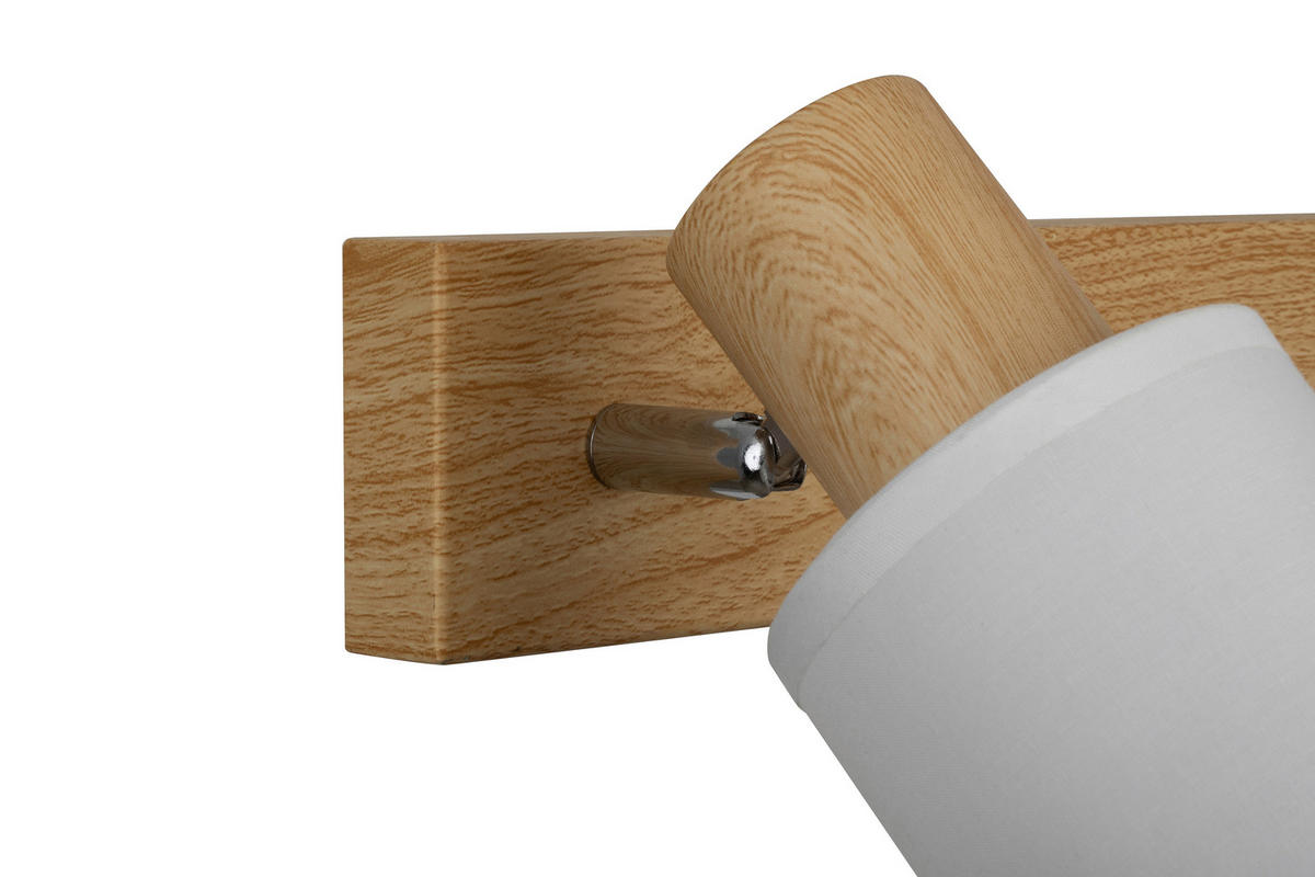 DECKENLEUCHTE    41/11,5/12,5 cm  - Weiß, Trend, Textil/Metall (41/11,5/12,5cm) - Novel