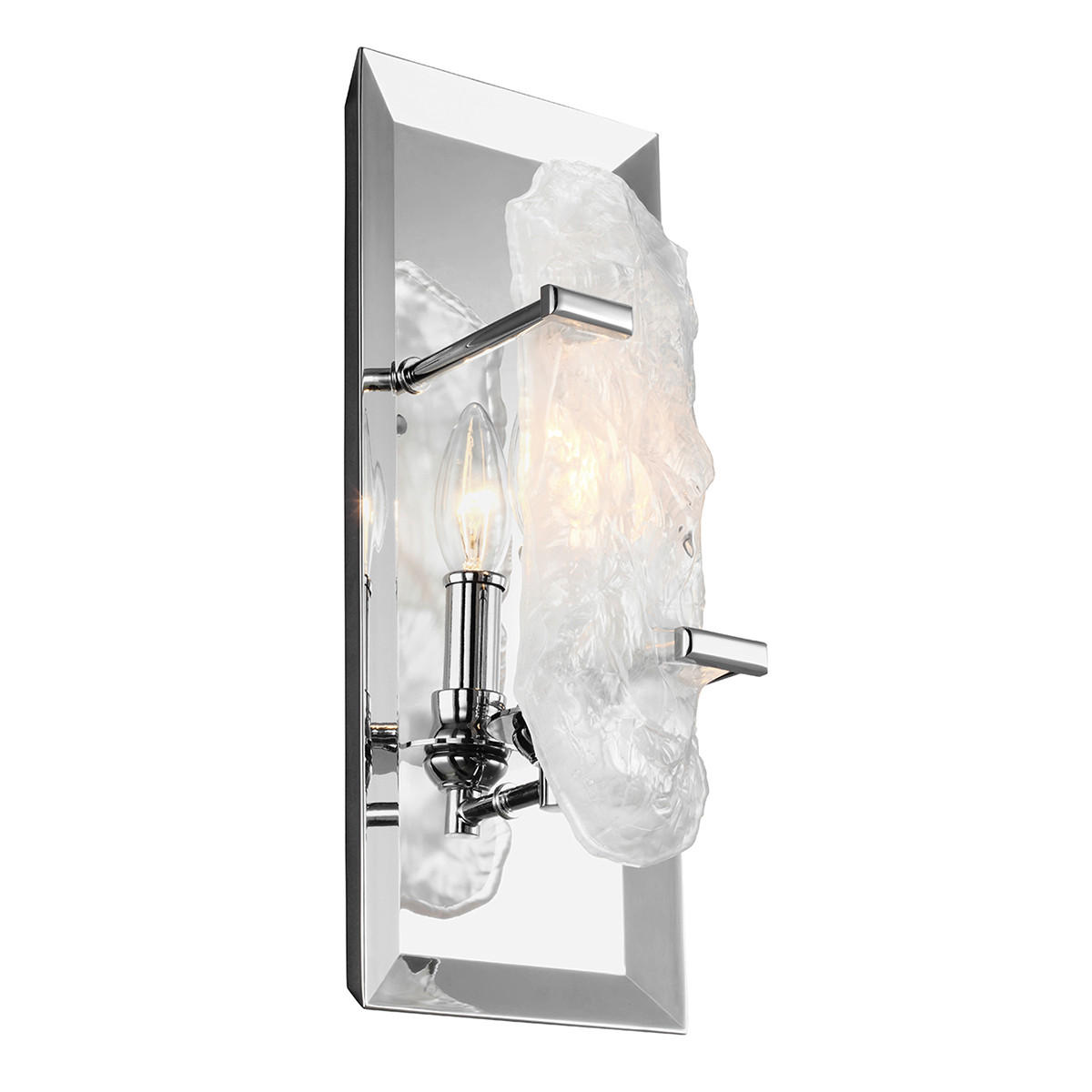 VÄGGLAMPA Katerina 15.2/38.1/11.7 cm   - kromfärg, Klassisk, metall/glas (15.2/38.1/11.7cm) - Elstead Lighting