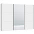 SCHWEBETÜRENSCHRANK in Weiß - Silberfarben/Weiß, Design, Glas/Holzwerkstoff (303,1/220/65cm) - Jutzler SCHWEBETÜRENSCHRANK in Weiß - Silberfarben/Weiß, Design, Glas/Holzwerkstoff (303,1/220/65cm) - Jutzler