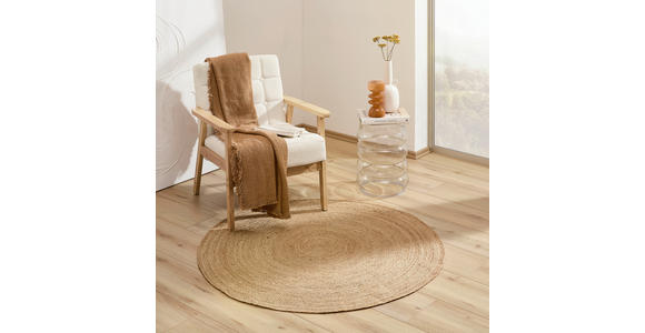 JUTETEPPICH 120 cm Naturfarben  - Naturfarben, LIFESTYLE, Textil (120cm) - Linea Natura