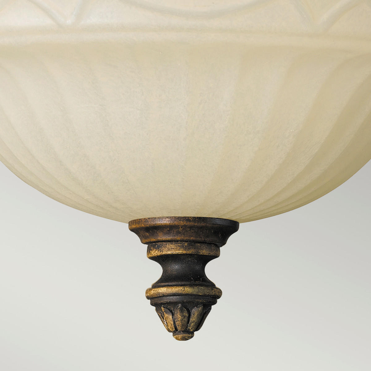 STROPNA SVETILKA Elstead Drawing Room 33/15.2 cm   - rjava, Konvencionalno, kovina/steklo (33/15.2cm) - Elstead Lighting
