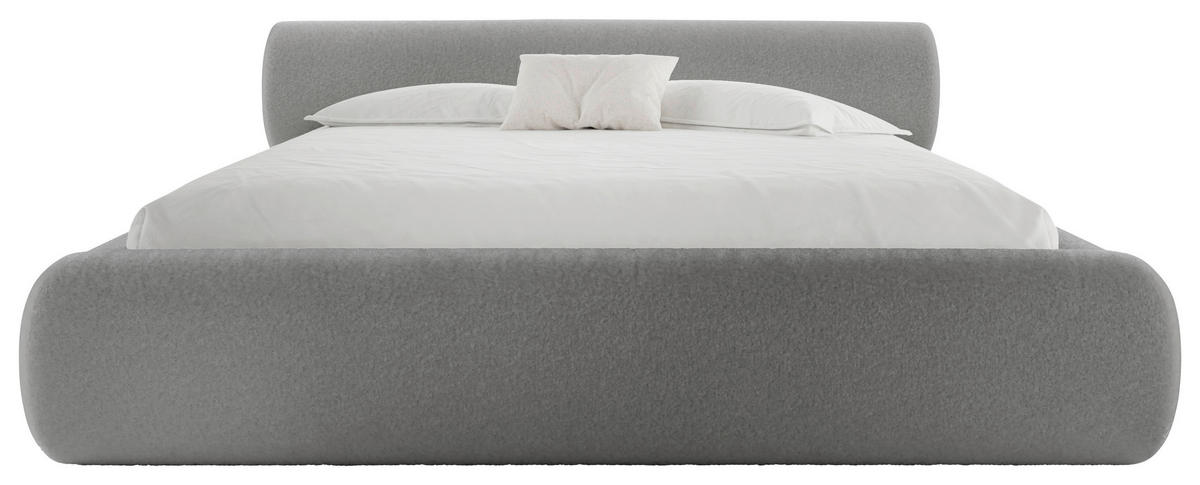 POLSTERBETT 160/200 cm,  in Dunkelgrau, Lattenrost, Bettkasten,  - Dunkelgrau/Schwarz, Design, Holz/Textil (160/200cm) - Chameo