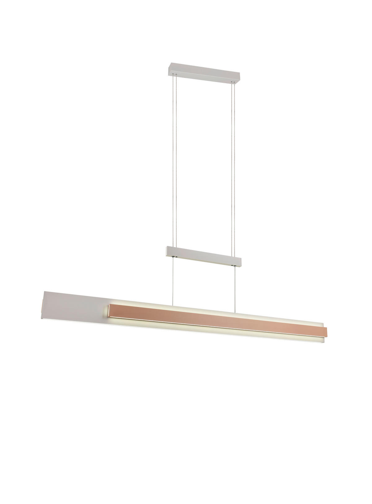 LED-PENDELLEUCHTE Rivera 190,5/174/6 cm   - Aprikose/Grau, Design, Metall (190,5/174/6cm) - Musterring