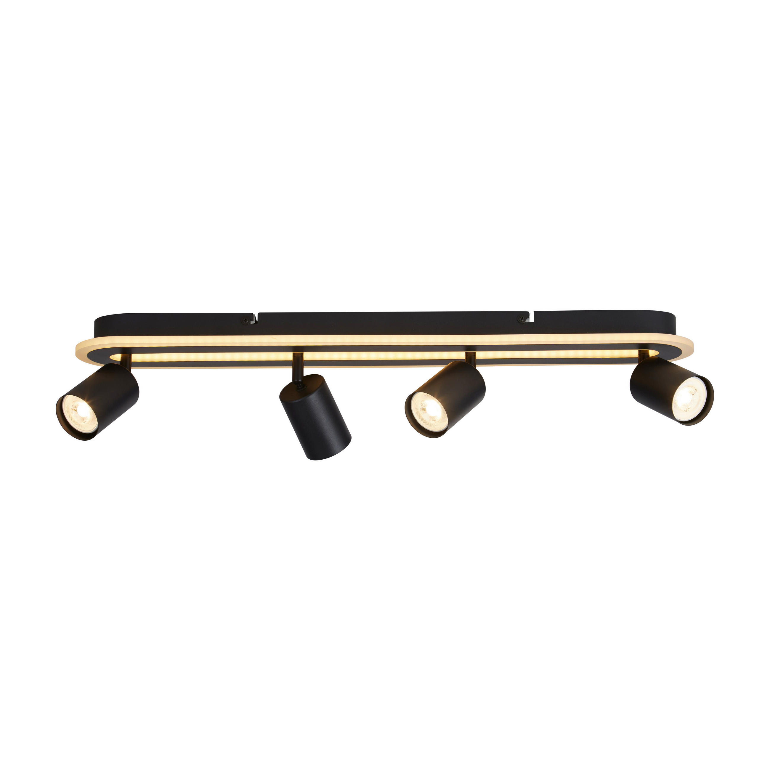 DECKENLEUCHTE 11/68 cm  - Schwarz, Design, Kunststoff/Metall (11/68cm)