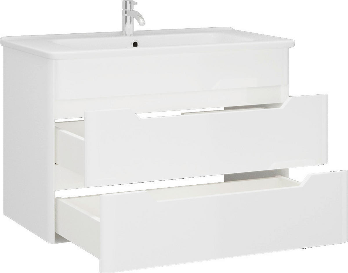 ELEMENT S UMIVAONIKOM  bijela  - bijela, Moderno, drvni materijal/keramika (80/54/45cm)