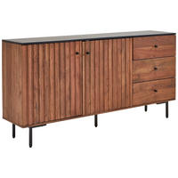 SIDEBOARD  in 170/85/40 cm  - Walnussfarben/Schwarz, LIFESTYLE, Holz/Holzwerkstoff (170/85/40cm) - MID.YOU