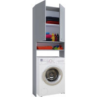 WASCHMASCHINENSCHRANK 64,2/182/27 cm  in Grau  - Grau, Basics, Holzwerkstoff/Kunststoff (64,2/182/27cm) - MID.YOU