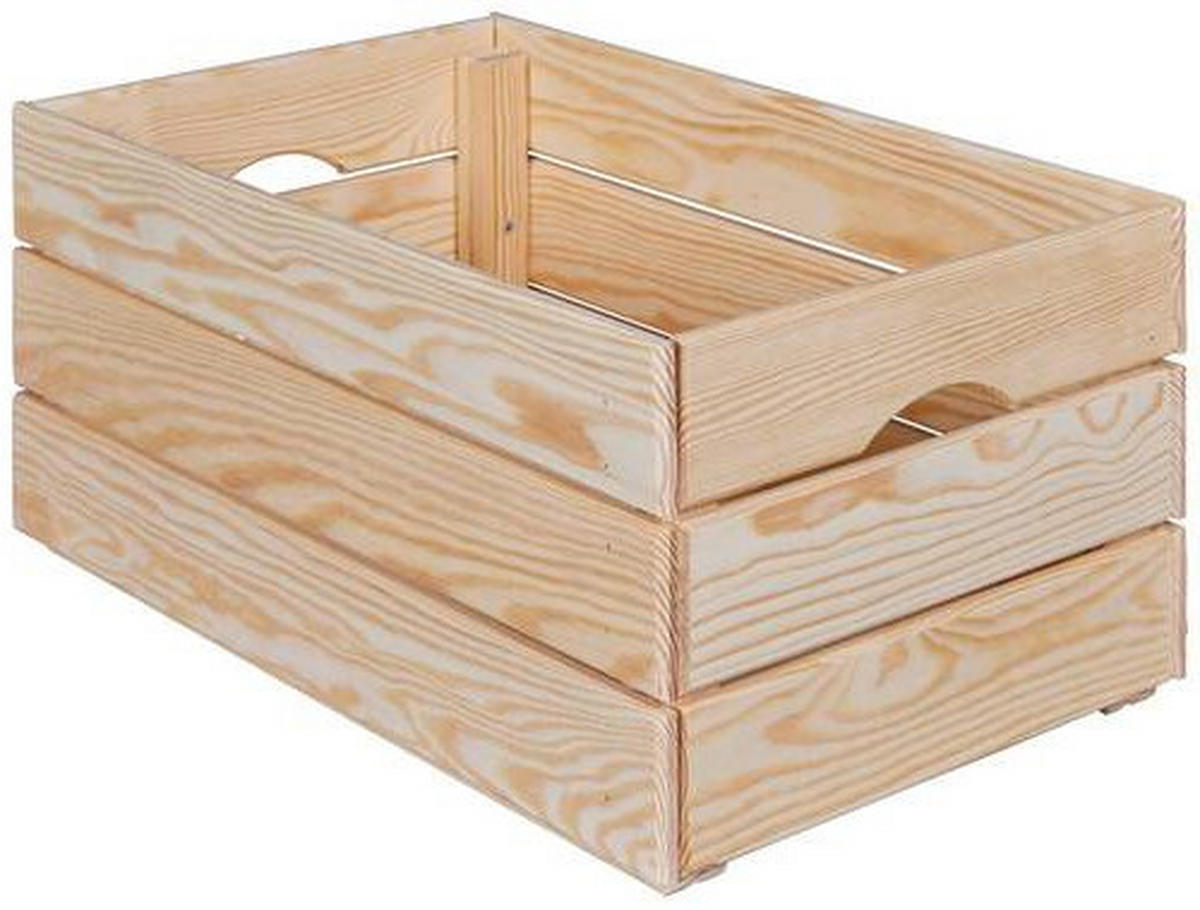 DEKOKISTE     - Naturfarben/Kieferfarben, Design, Holz (65/23/31cm) - Livetastic