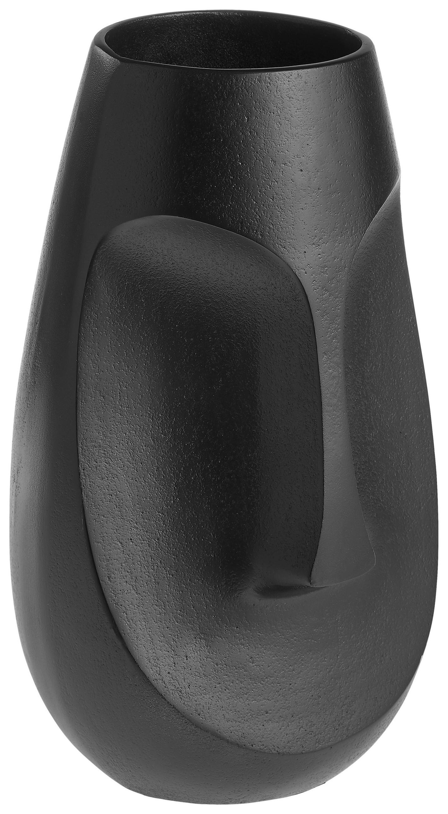 VASE 30 cm  - Schwarz, Trend, Metall (19/19/30cm) - Ambia Home