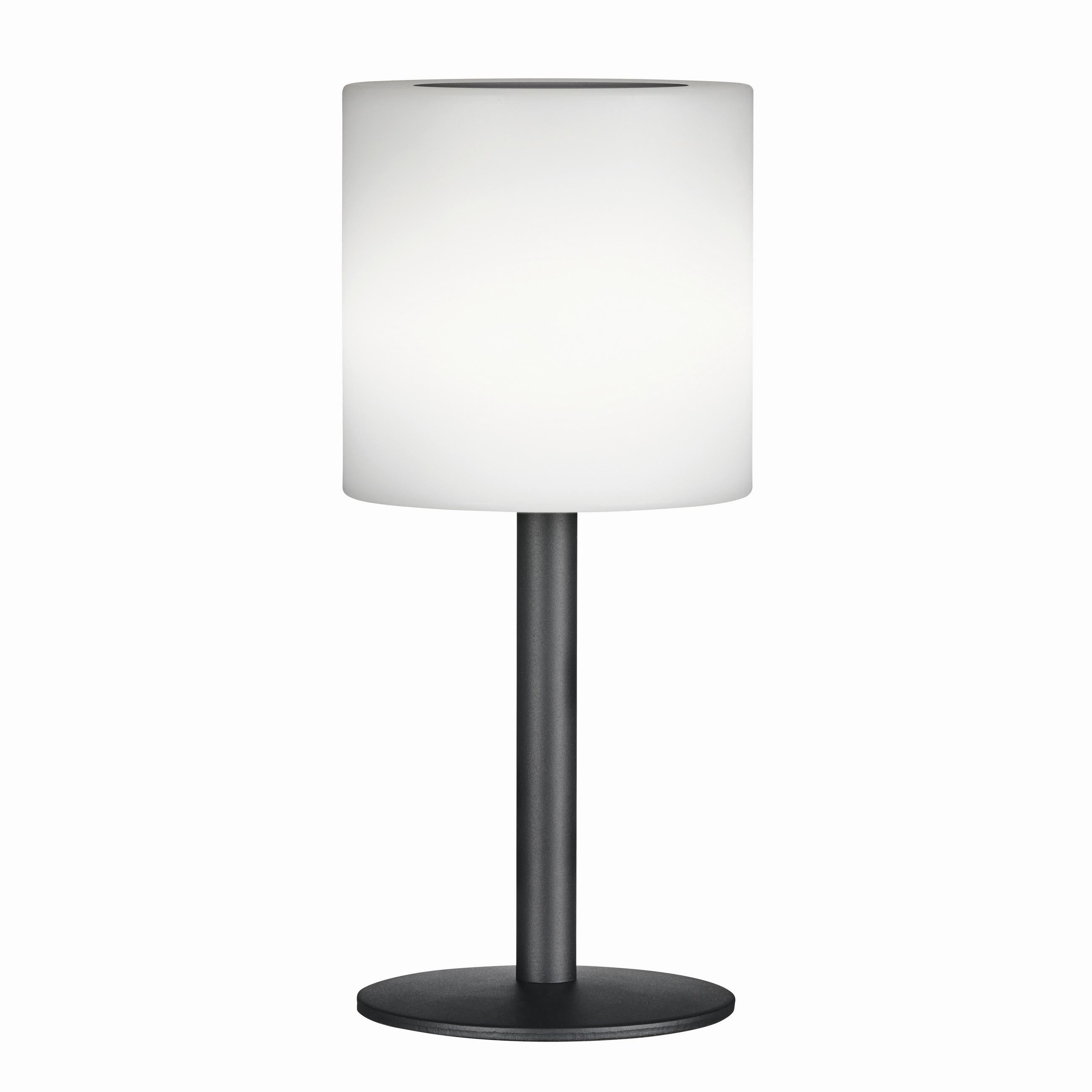 AKKU-TISCHLEUCHTE Lesina 13/30 cm   - Anthrazit/Weiß, KONVENTIONELL, Kunststoff/Metall (13/30cm)