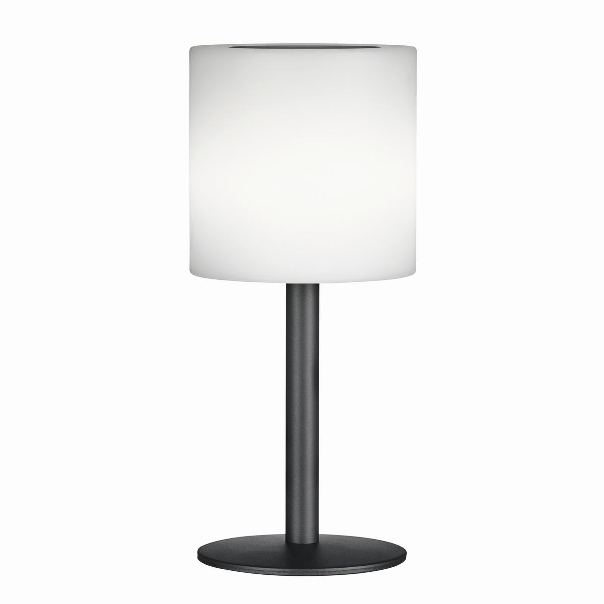 AKKU-TISCHLEUCHTE Lesina 13/30 cm   - Anthrazit/Weiß, KONVENTIONELL, Kunststoff/Metall (13/30cm)