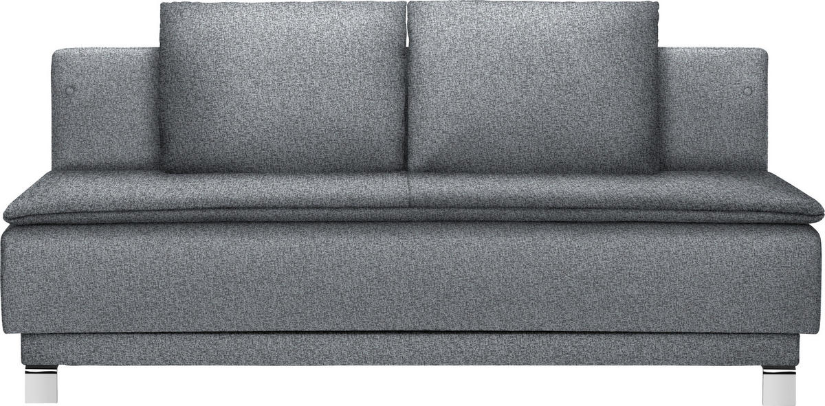 SCHLAFSOFA in Webstoff Grau  - Grau, Design, Textil/Metall (200/85/90cm) - Joka