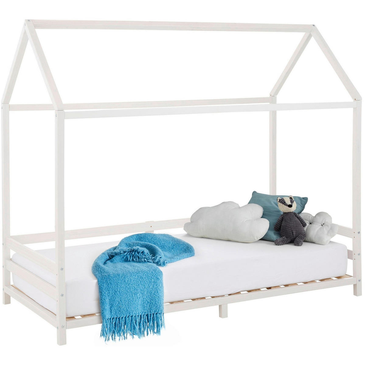 HAUSBETT Lattenrost 90/200 cm  in Weiß  - Naturfarben/Weiß, MODERN, Holz (90/200cm) - MID.YOU