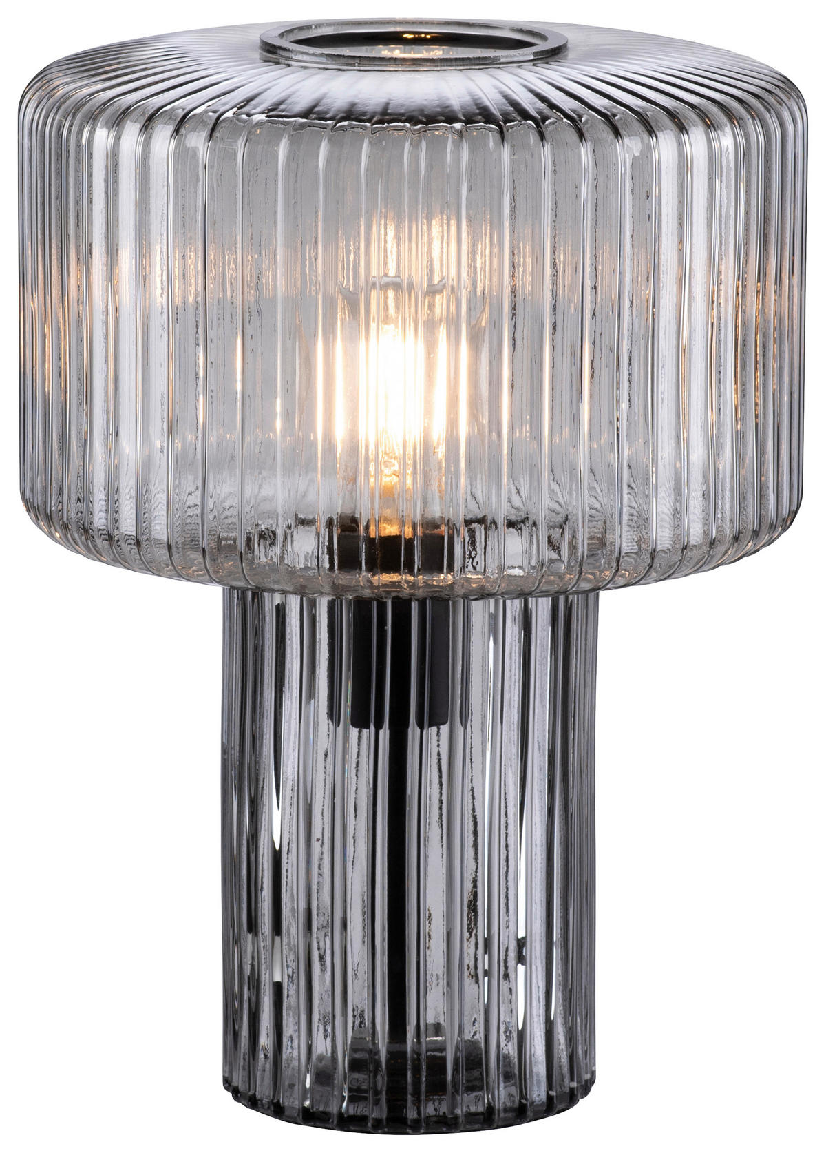 TISCHLEUCHTE Fungus 25/25/34 cm  - Grau, LIFESTYLE, Glas/Kunststoff (25/25/34cm)