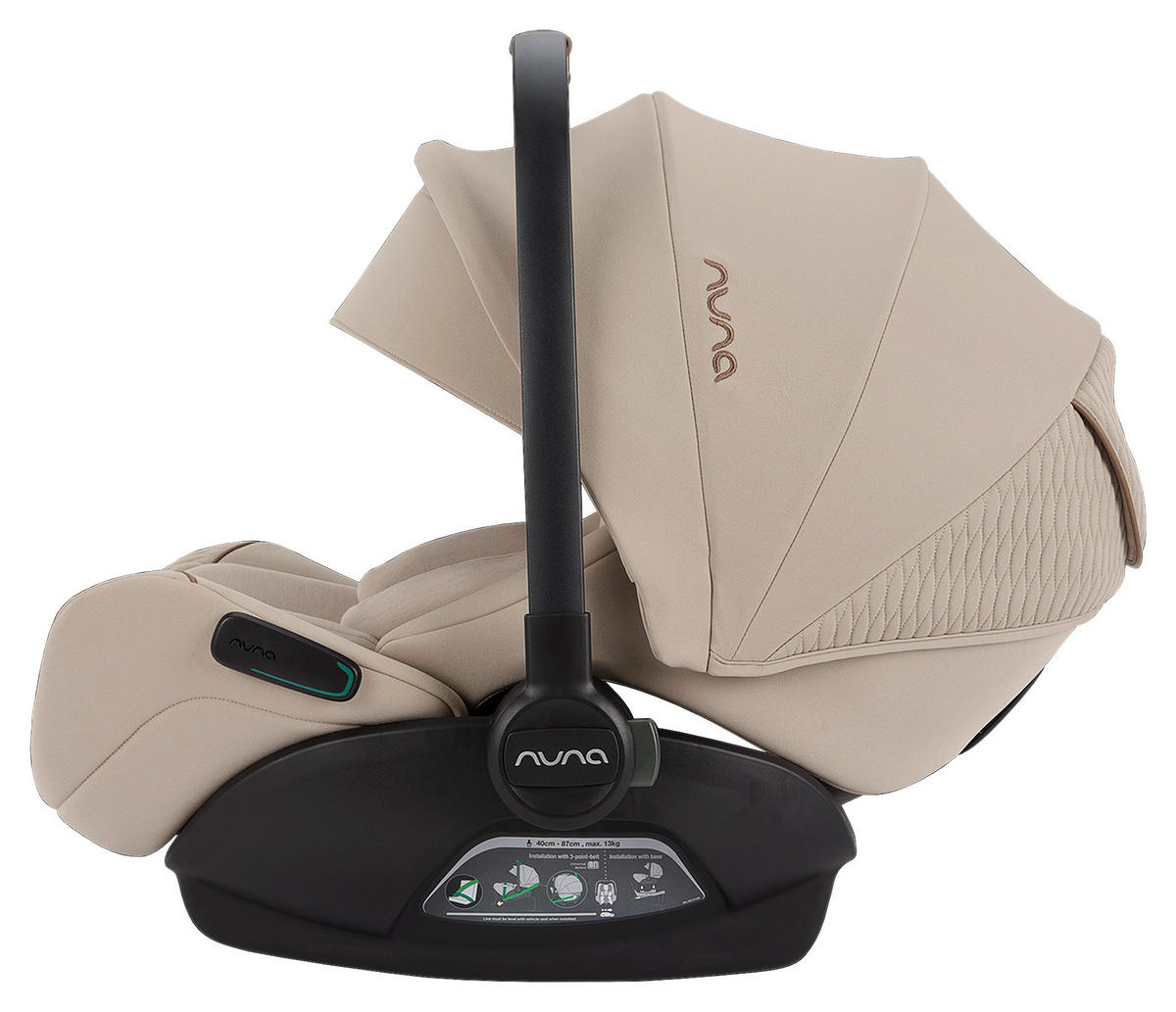 BABYSCHALE Arra flex  - Beige, Basics, Kunststoff/Textil (70/43/58cm) - Nuna