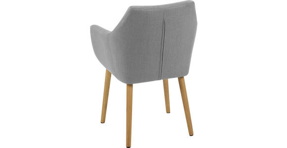 ARMLEHNSTUHL in Webstoff - Hellgrau, KONVENTIONELL, Holz/Textil (58/84/58cm) - Carryhome