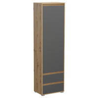 GARDEROBENSCHRANK  in 54/190/35 cm  - Eiche Artisan/Grau, MODERN, Holzwerkstoff (54/190/35cm) - MID.YOU