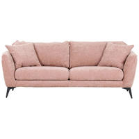 BIGSOFA in Flachgewebe Altrosa  - Schwarz/Altrosa, Konventionell, Textil/Metall (215/70/98cm) - Carryhome