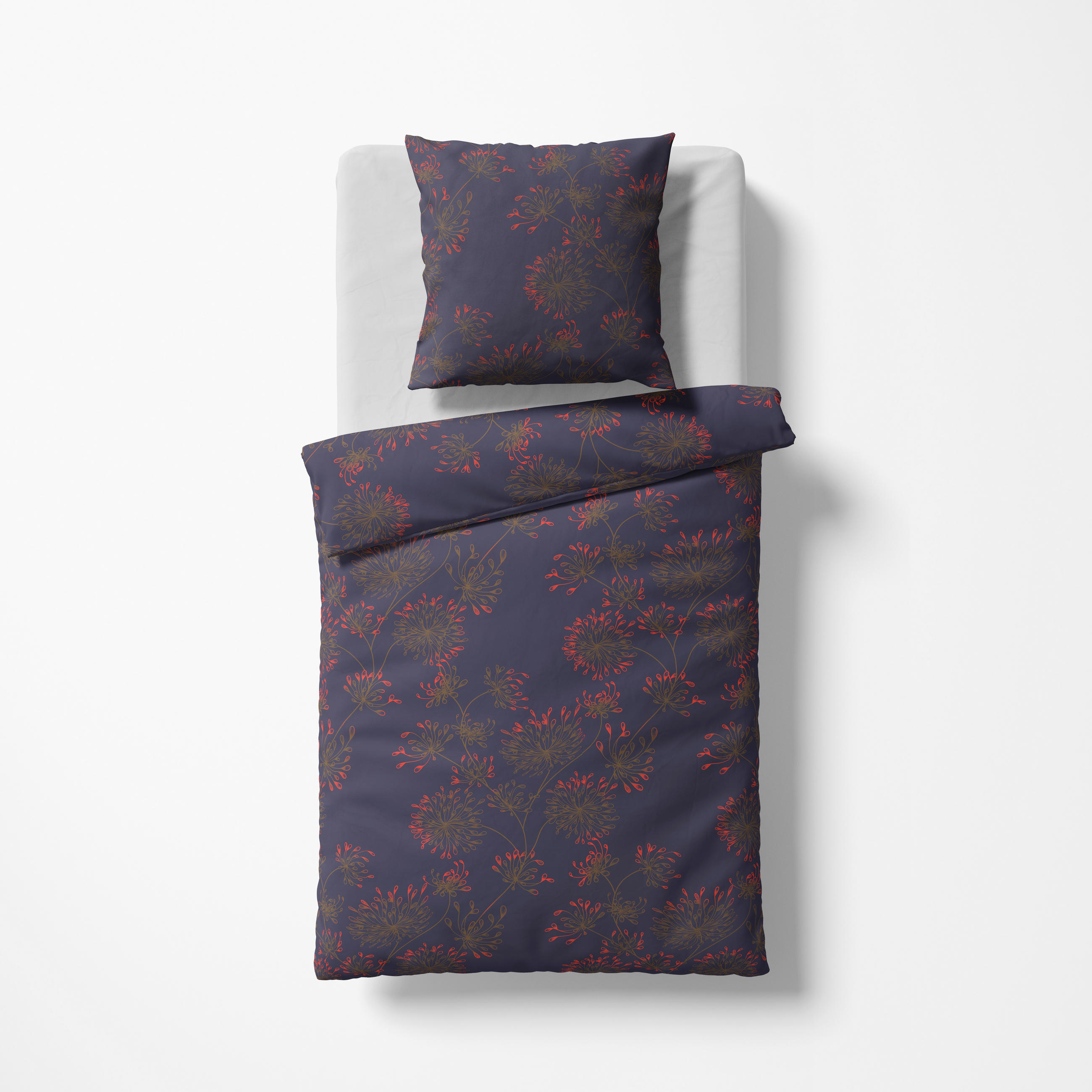 BETTWÄSCHE Black Premium Jersey Interlock-Jersey 135/200 cm  - Blau, Design, Textil (135/200cm) - Fleuresse