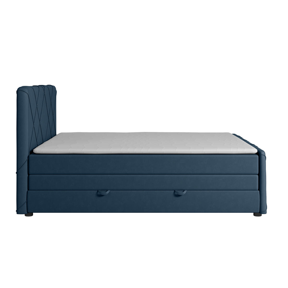 BOXSPRINGBETT 180/200 cm  in Blau  - Blau/Schwarz, Modern, Holz/Kunststoff (180/200cm) - MID.YOU