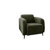 SESSEL in Velours Olivgrün  - Schwarz/Olivgrün, Modern, Textil/Metall (85/76/90cm) - Livetastic