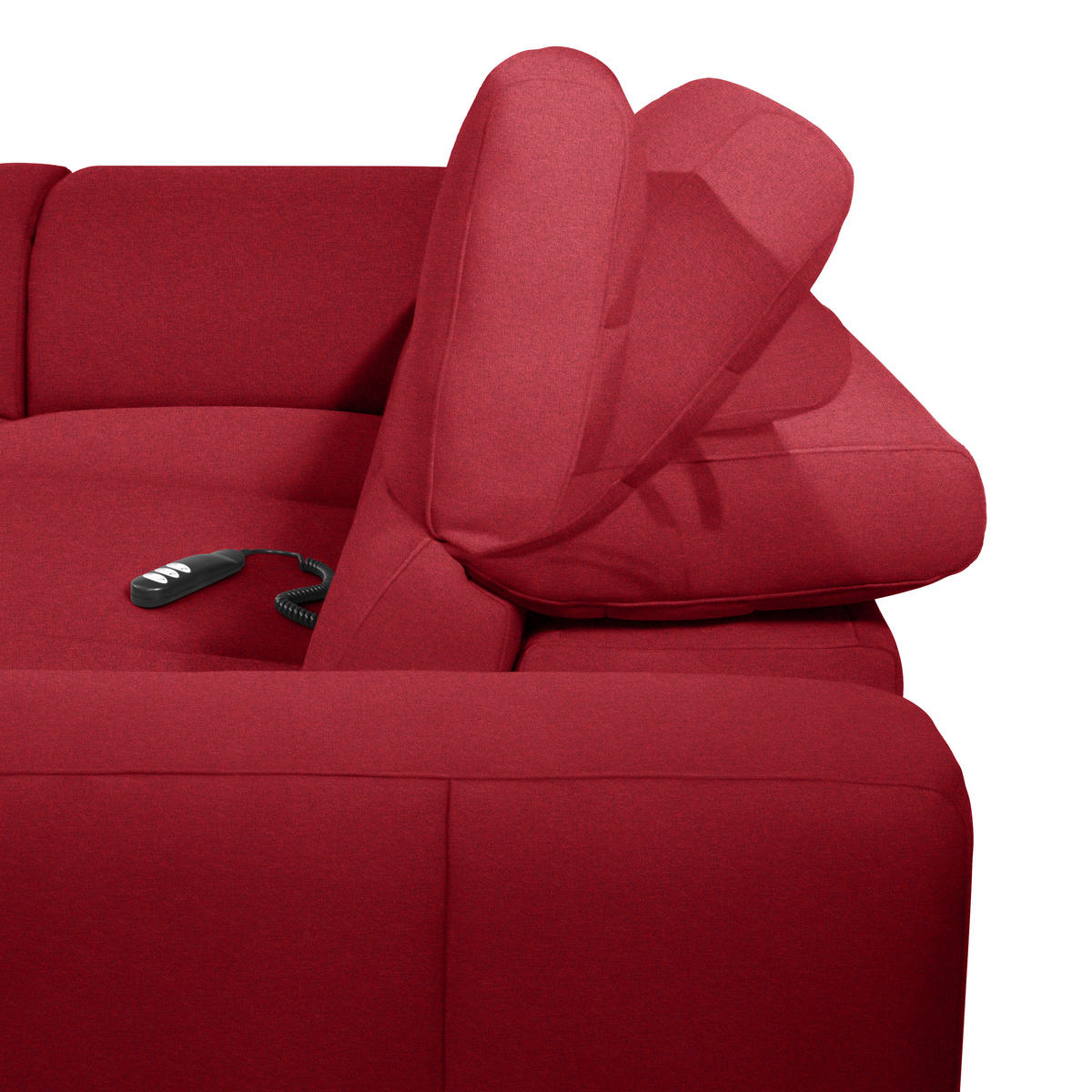 ECKSOFA Rot Flachgewebe  - Rot/Schwarz, Design, Textil/Metall (238/290cm) - Pure Home Lifestyle