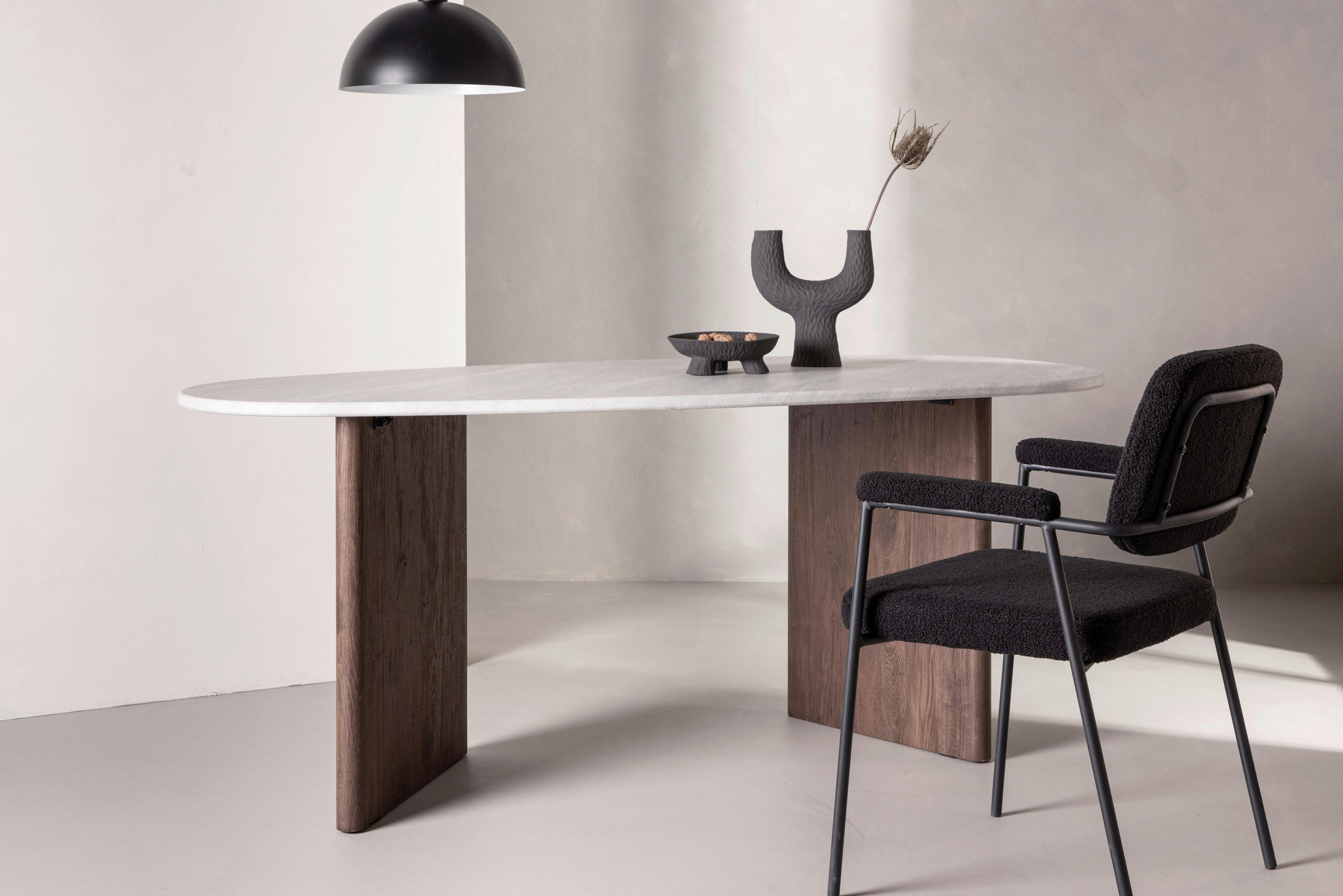 MATBORD i trä 180/90/75 cm   - ljusgrå, Design, trä (180/90/75cm) - Niels Andersson