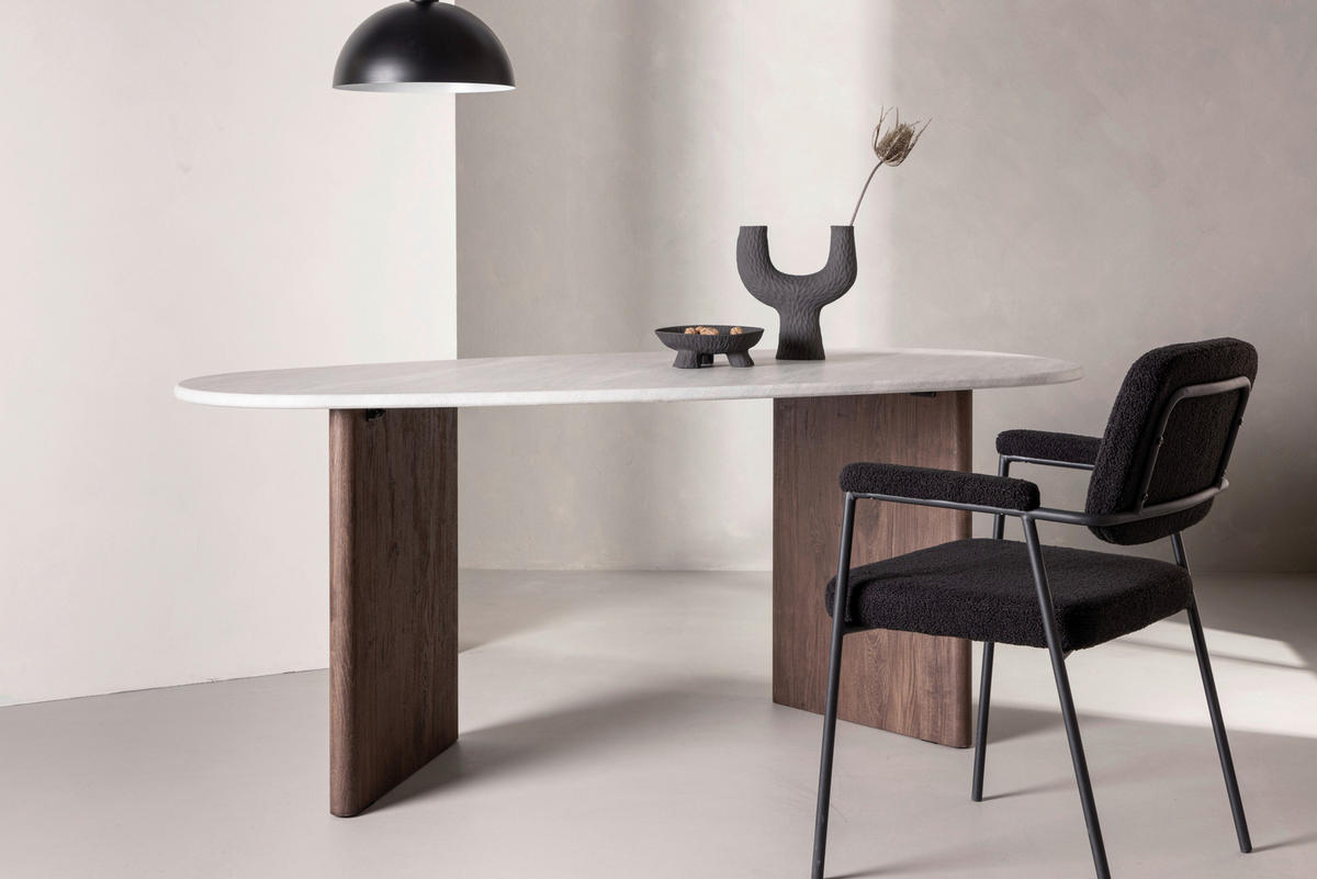 MATBORD i trä 180/90/75 cm   - ljusgrå, Design, trä (180/90/75cm) - Niels Andersson