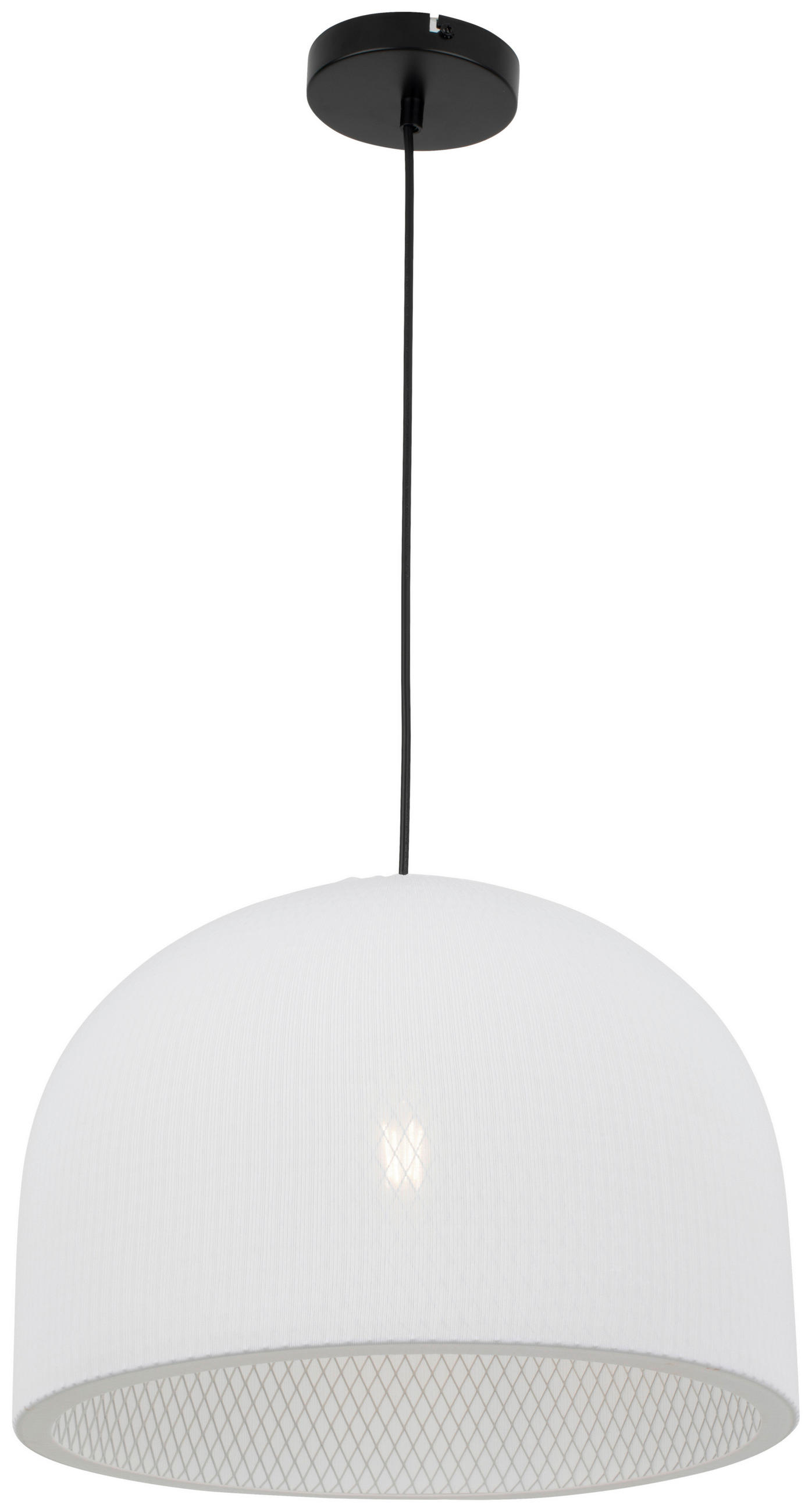 HÄNGELEUCHTE 40/120 cm  - Weiß, Design, Textil/Metall (40/120cm) - Collet's Monde