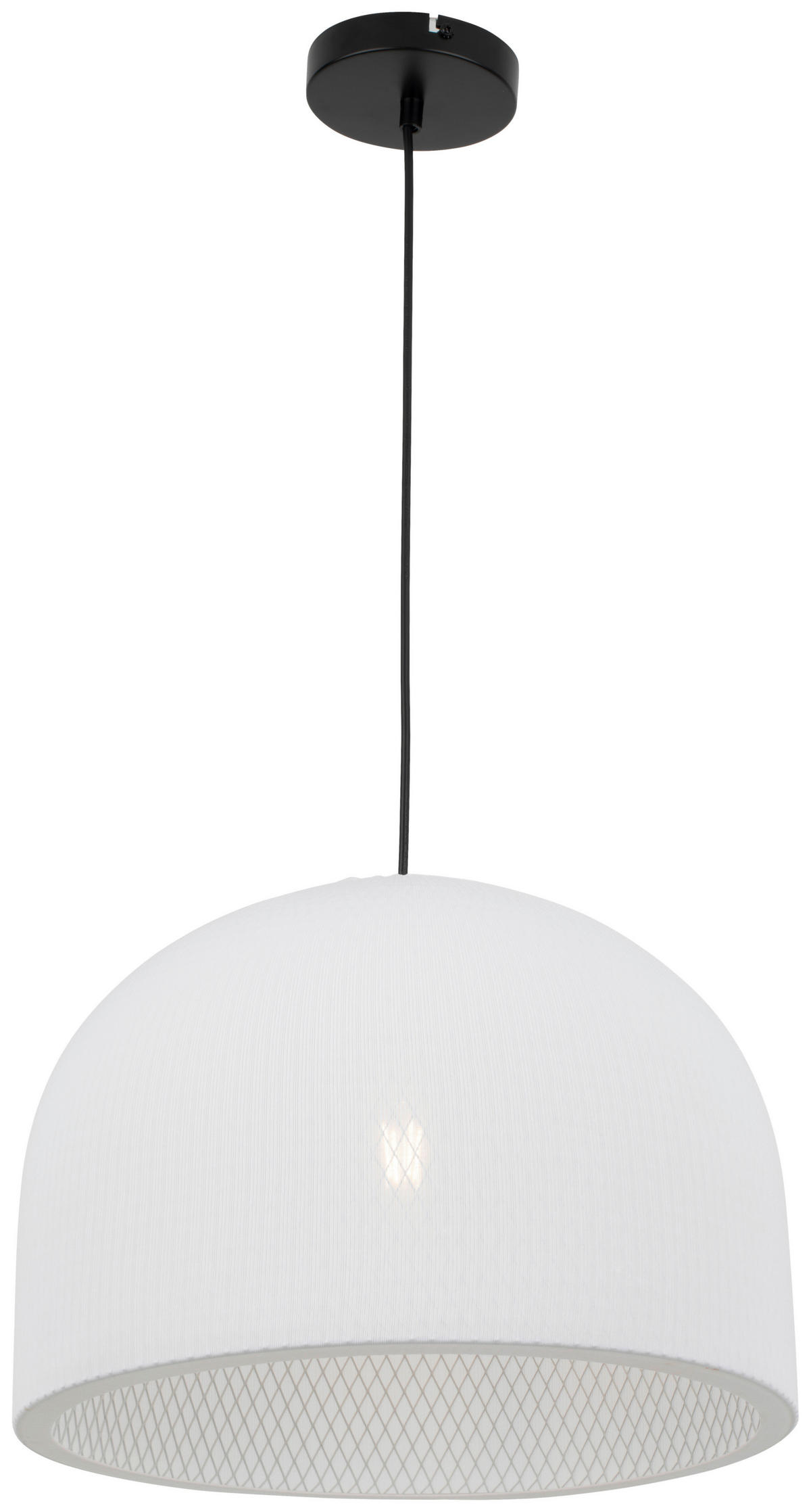 HÄNGELEUCHTE 40/120 cm  - Weiß, Design, Textil/Metall (40/120cm) - Collet's Monde